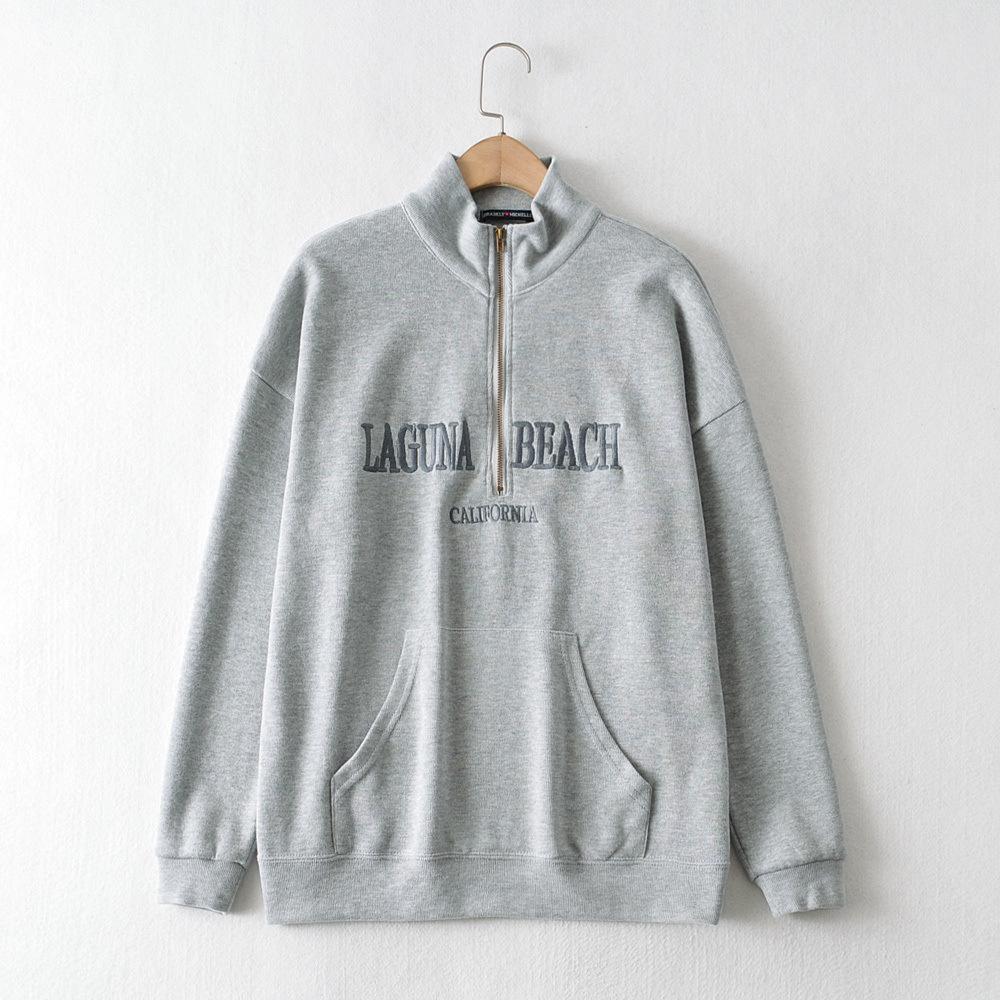 Letter Printed Hoodies Zipper Sweatshirts