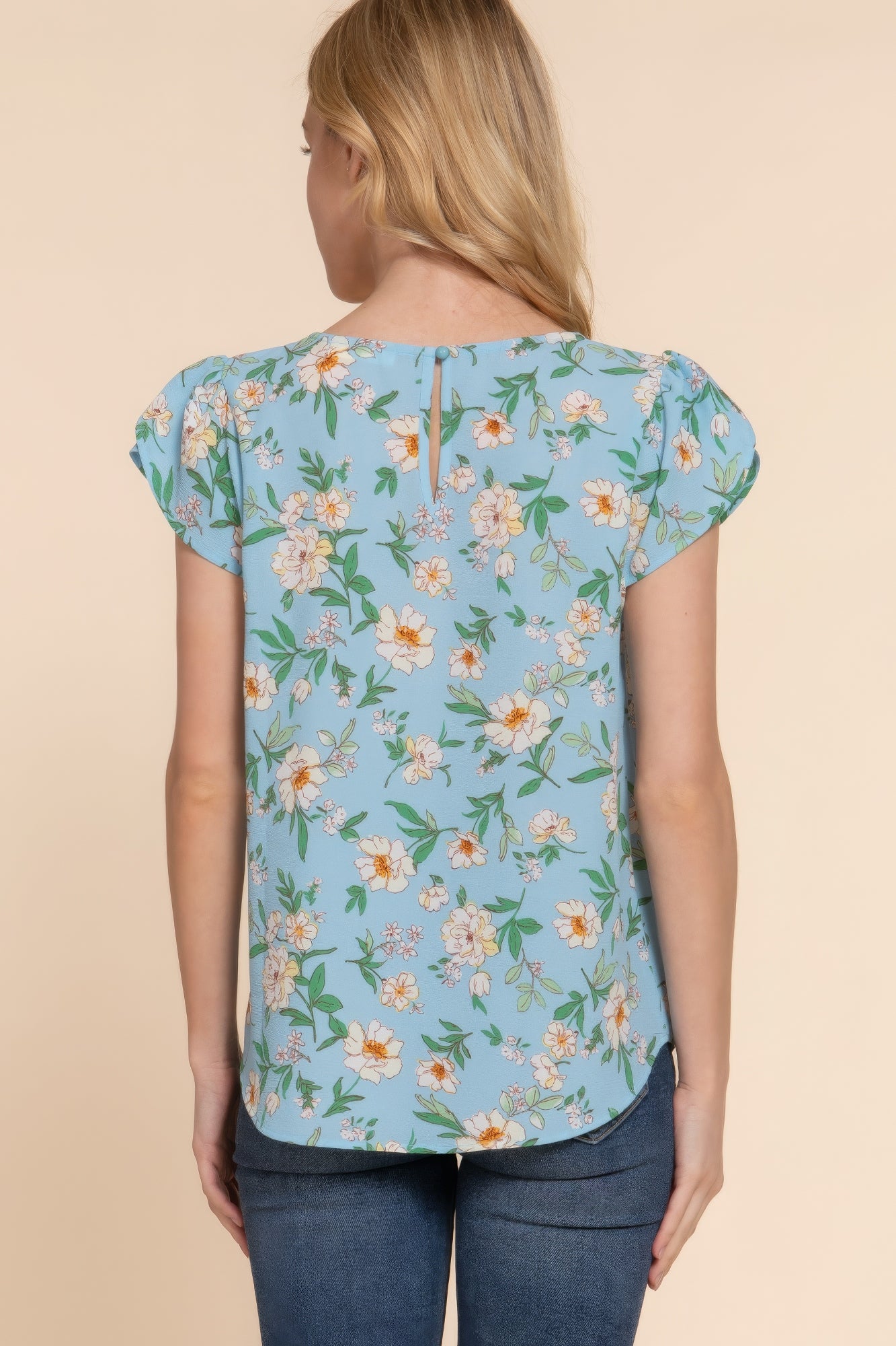 Tulip Floral Print Woven Top