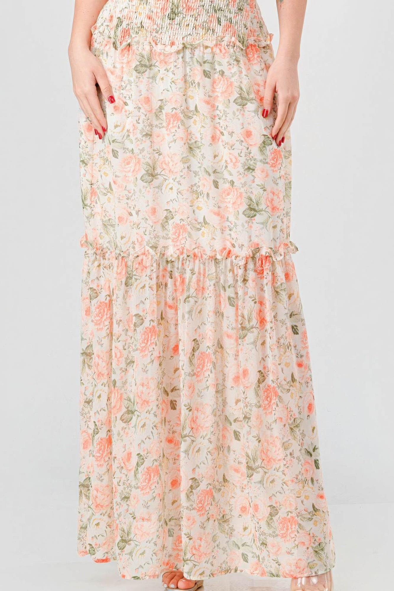 Floral Chiffon Maxi Dress