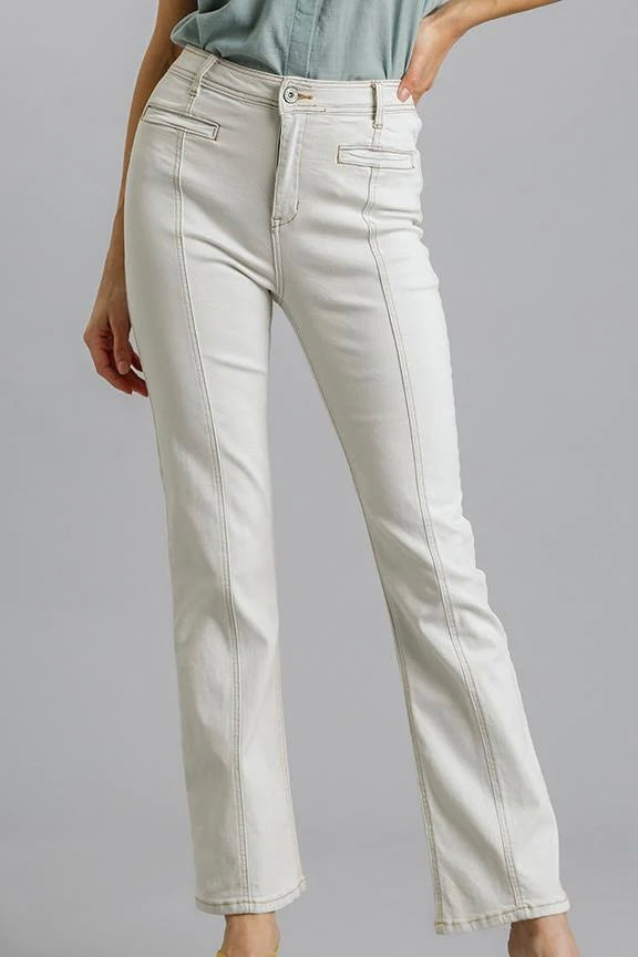Straight Cut Denim Jeans