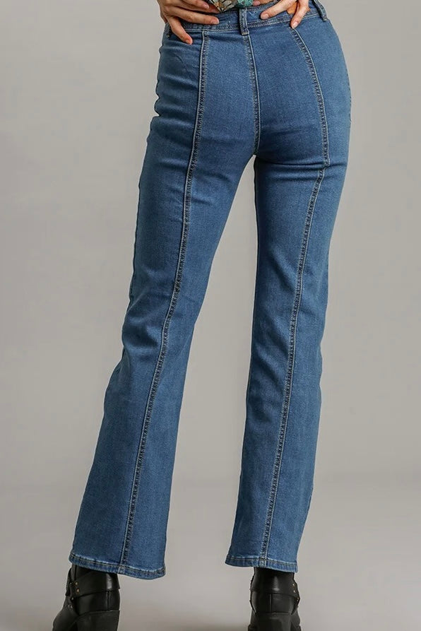 Straight Cut Denim Jeans