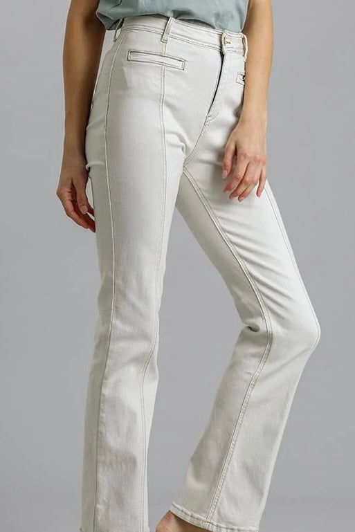 Straight Cut Denim Jeans