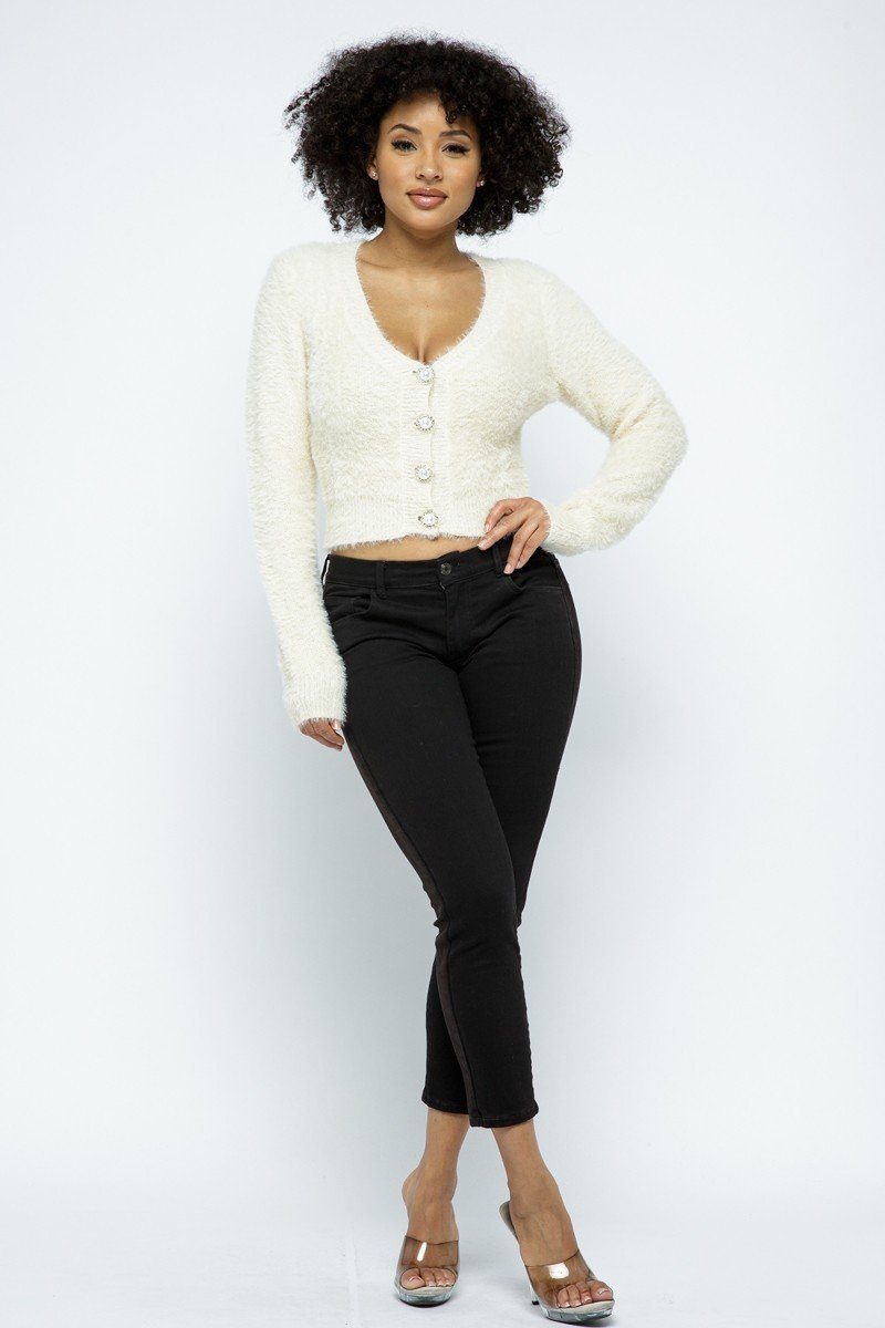 Pearl Button Knit Cardigan