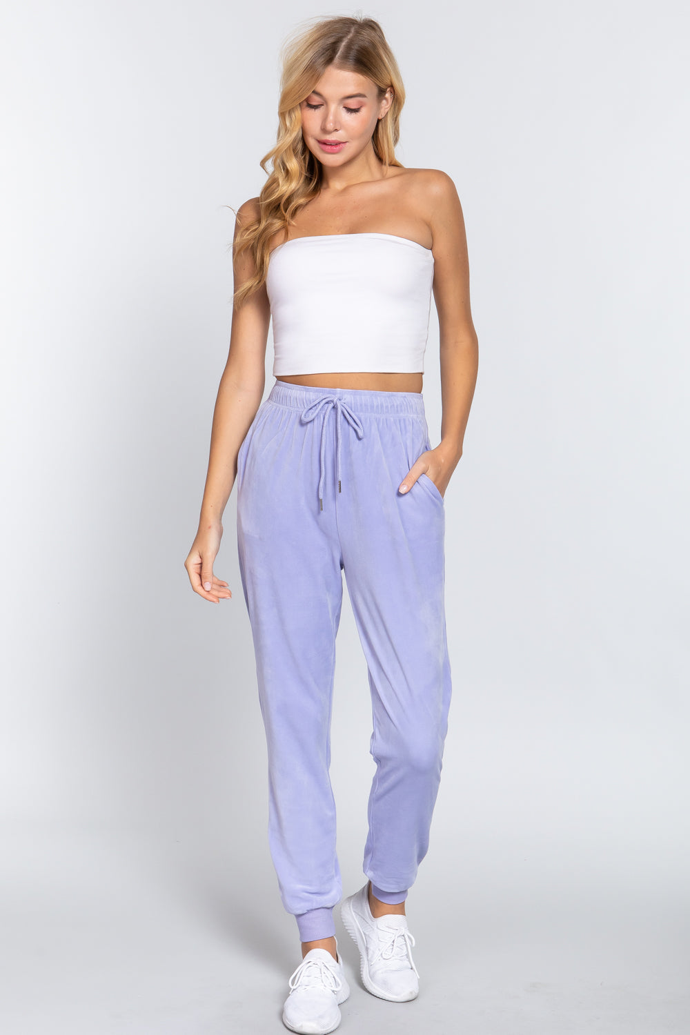 Velour Long Jogger Pants