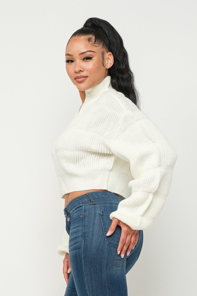 Front Zipper Michelin Sweater