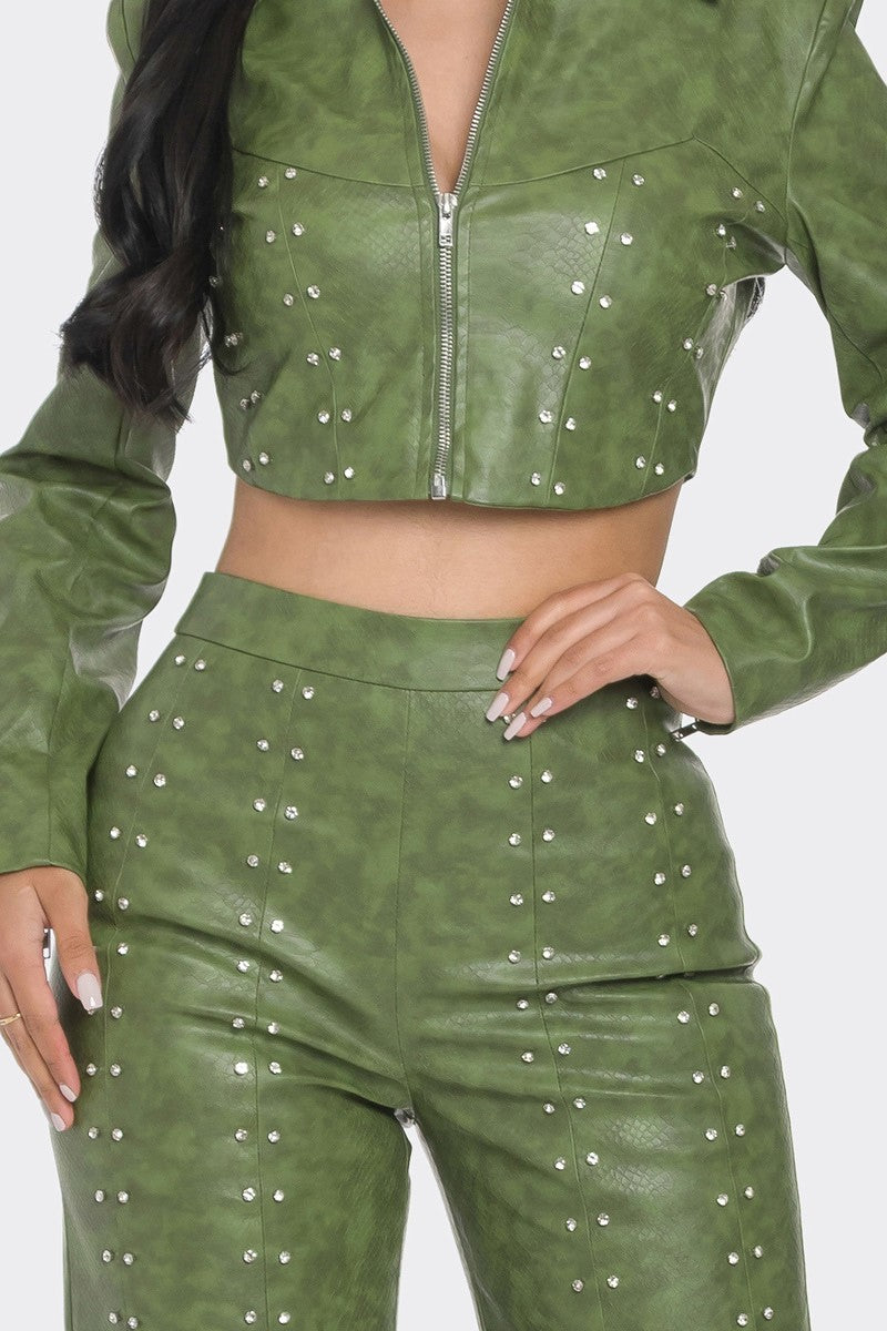 2-Piece Faux Leather Set