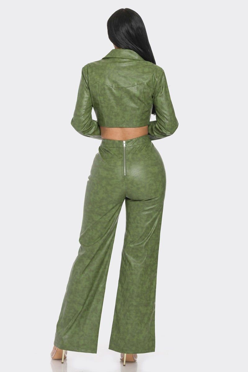 2-Piece Faux Leather Set