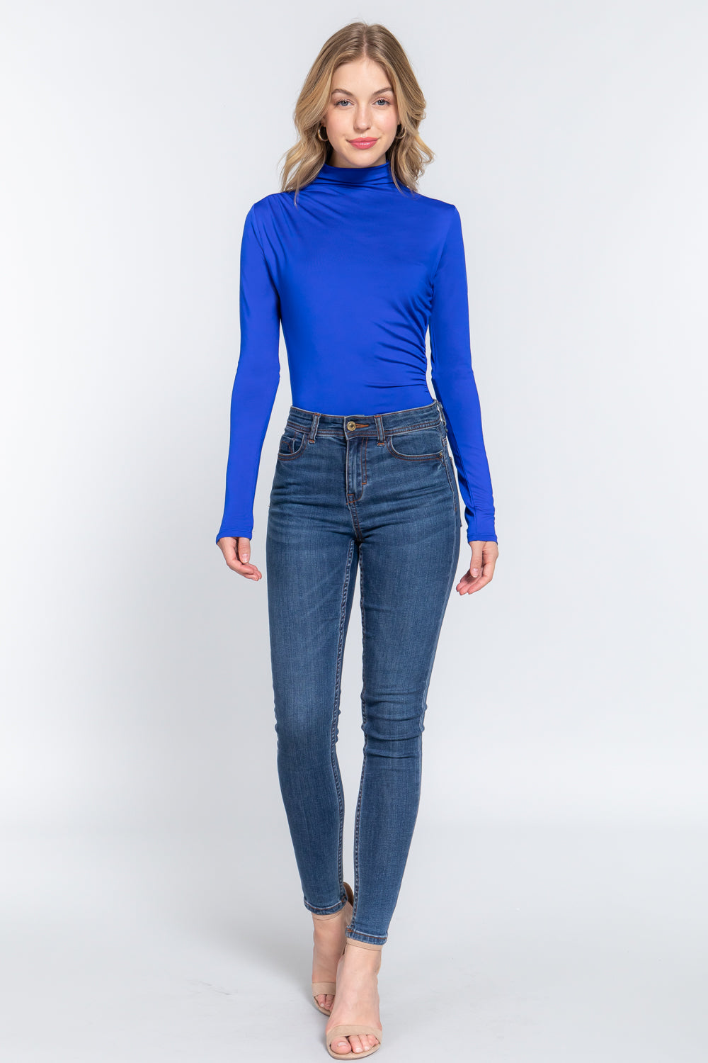 Long Slv High Neck Bodysuit