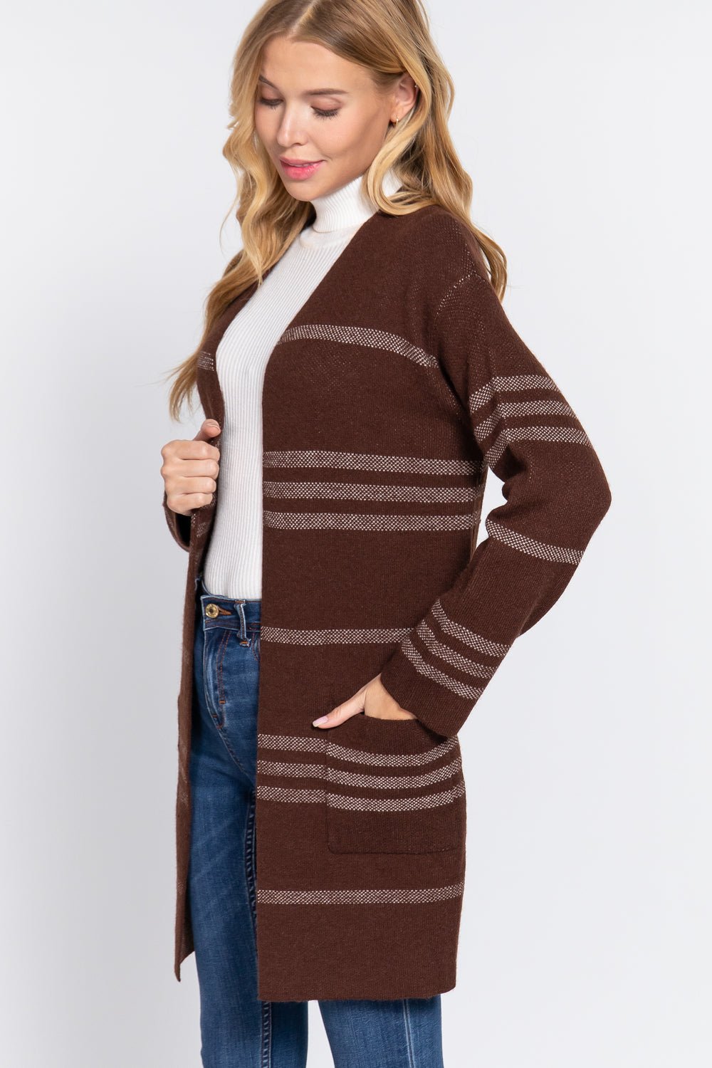 Dolman Slv Open Sweater Cardigan - Cherry Angel