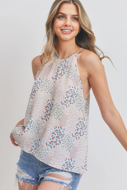 Floral Halter Tank