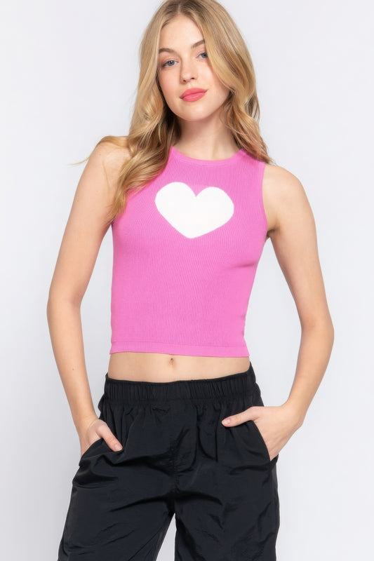 Spring Heart Sweater Top
