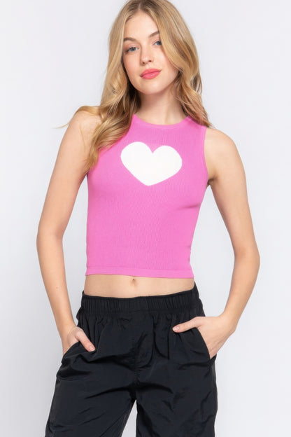 Spring Heart Sweater Top
