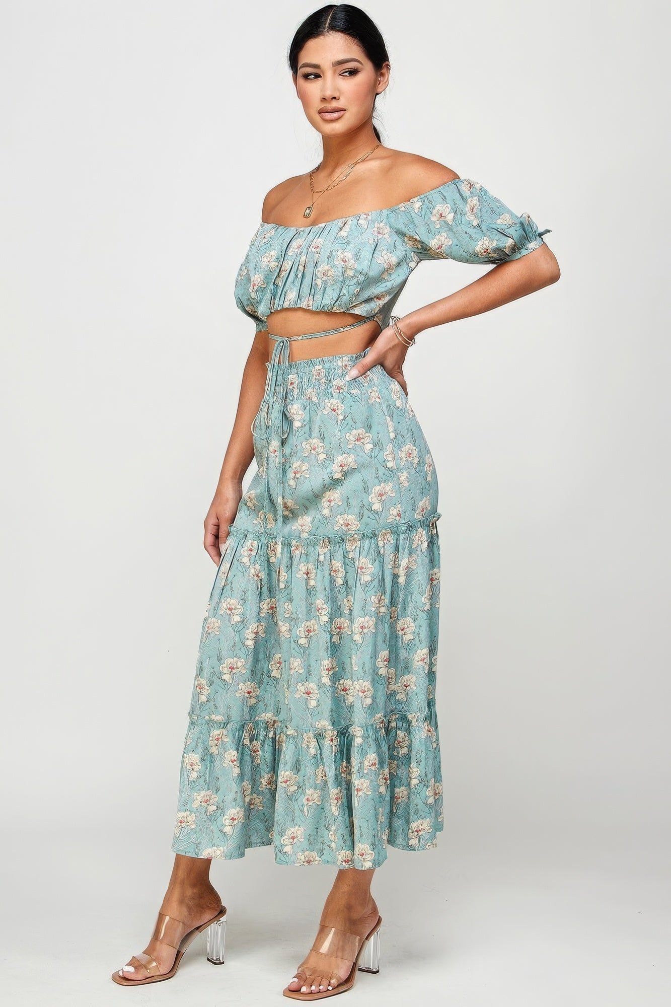 Floral Off Shoulder Set