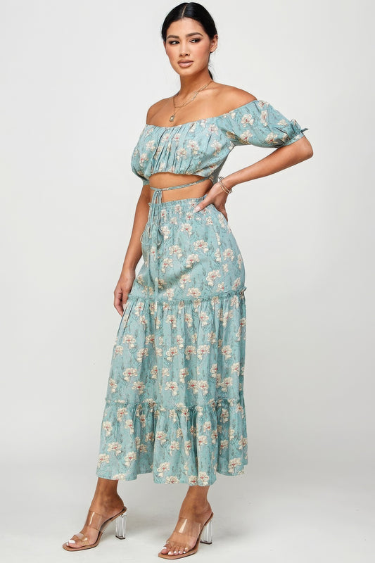 Floral Off Shoulder Set