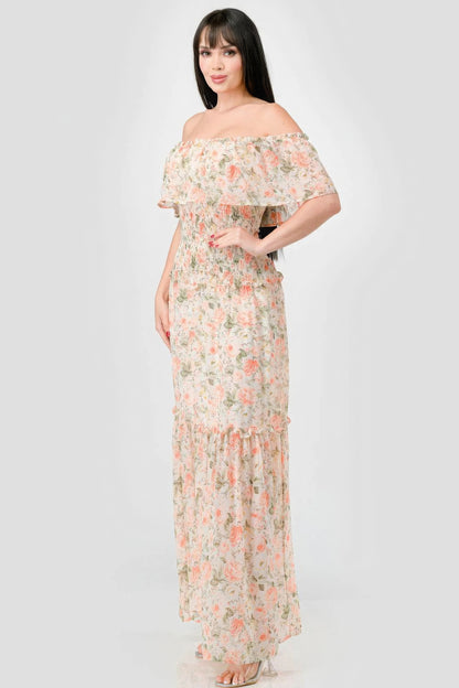 Floral Chiffon Maxi Dress