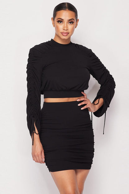 2-Piece Ruched Set