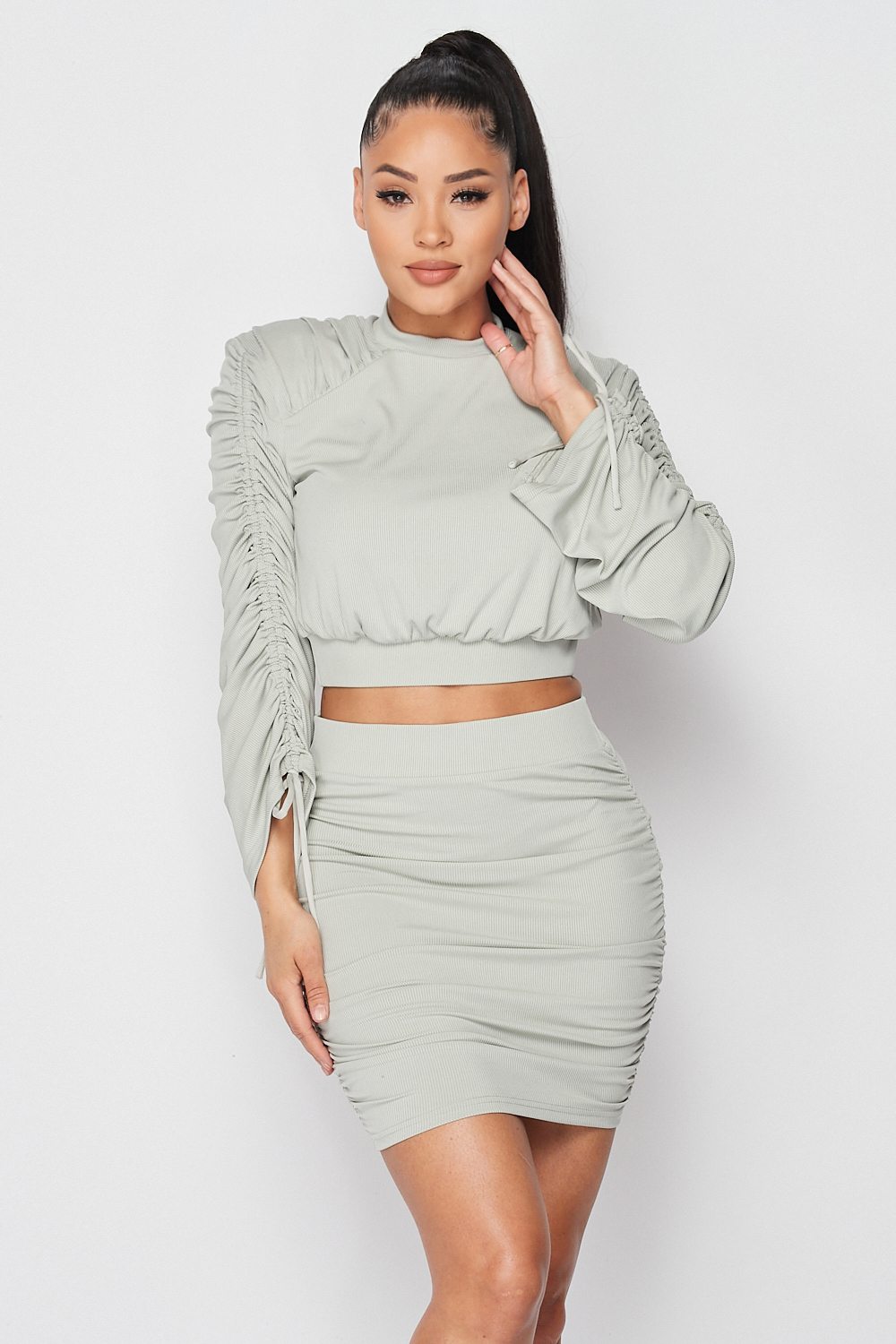 2-Piece Ruched Set
