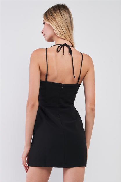 Tie-Up Cocktail Mini Dress