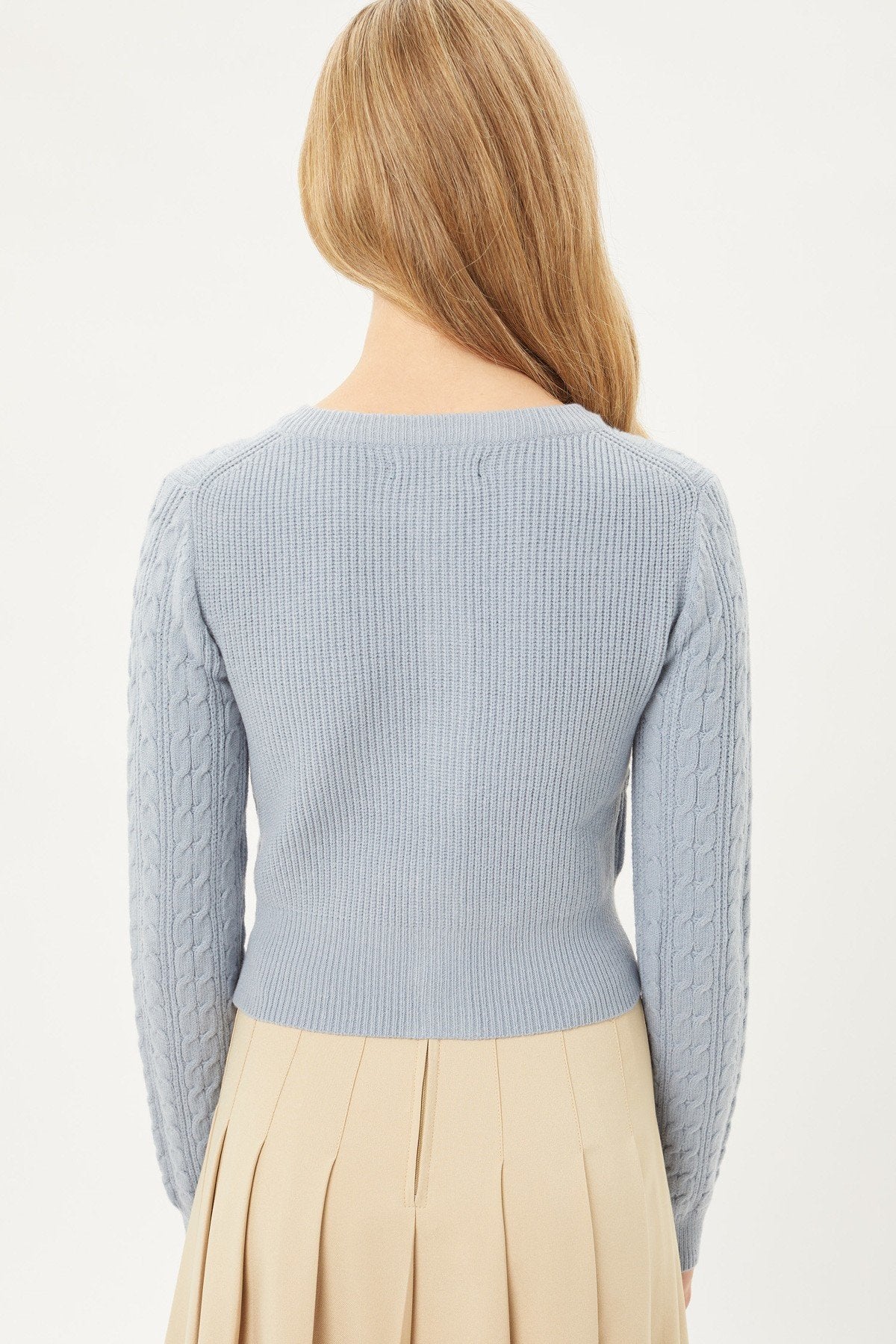 Long Slv Cable Knit Cardigan