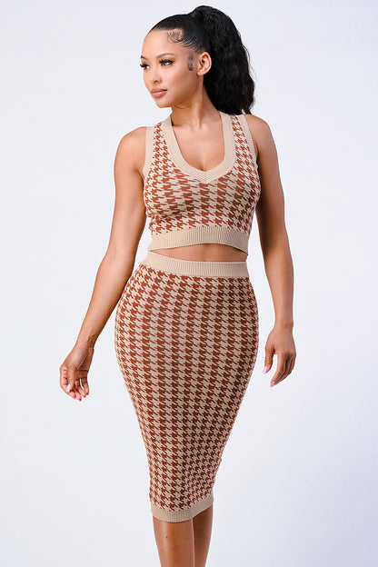 2-Piece Houndstooth Set