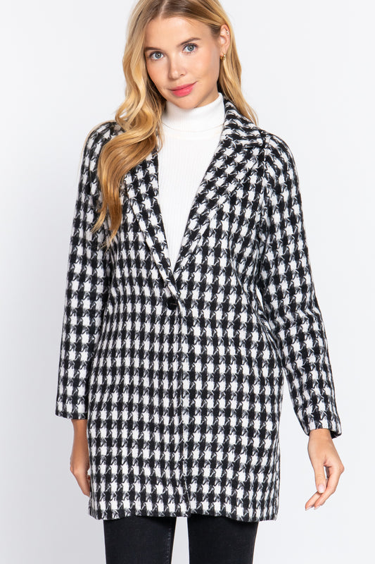 Long Slv One Button Jacket