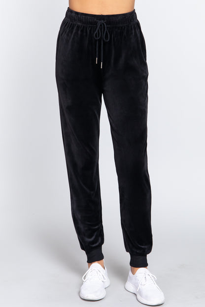 Velour Long Jogger Pants