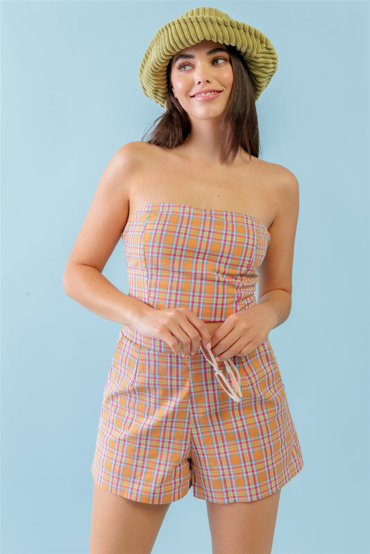 2-Piece Plaid Cotton Set