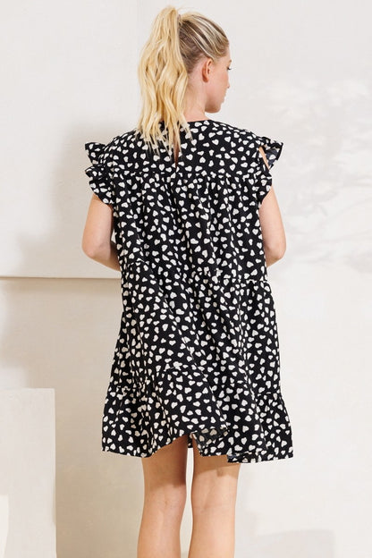 Ditsy Print Babydoll Dress