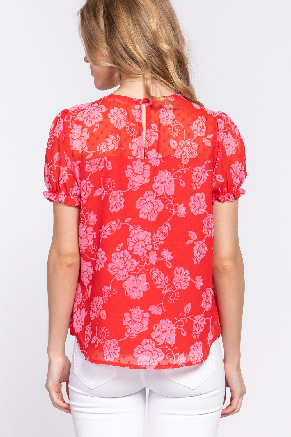 Short Sleeve Floral Blouse