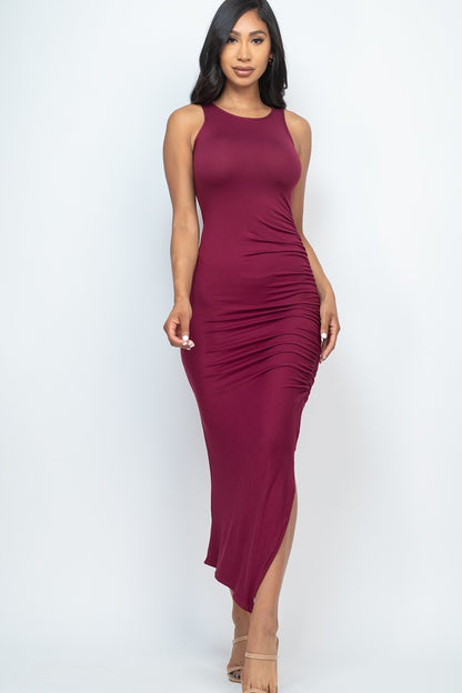 Ruched Side Maxi Dress