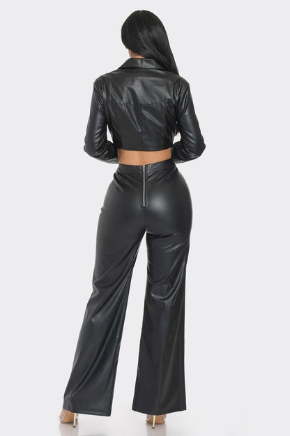 2-Piece Faux Leather Set