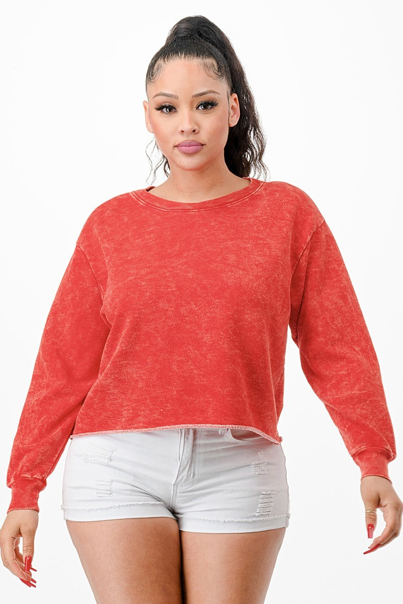 French Terry Crop Sweatshirt
