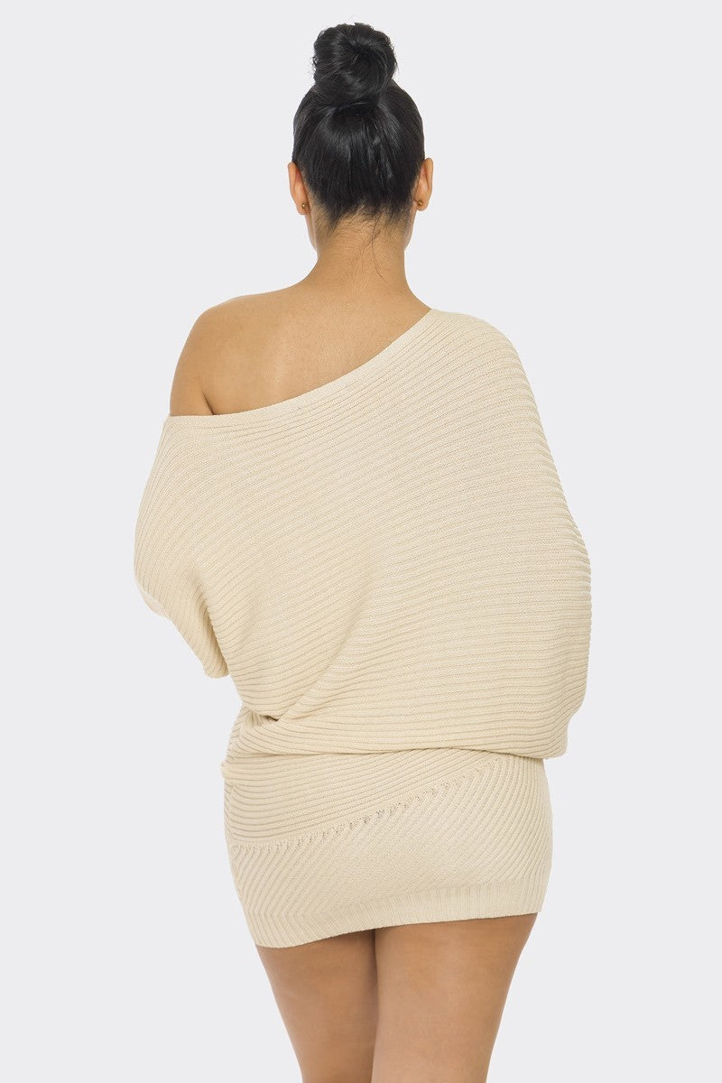 Sweater Long Slv Mini Dress he