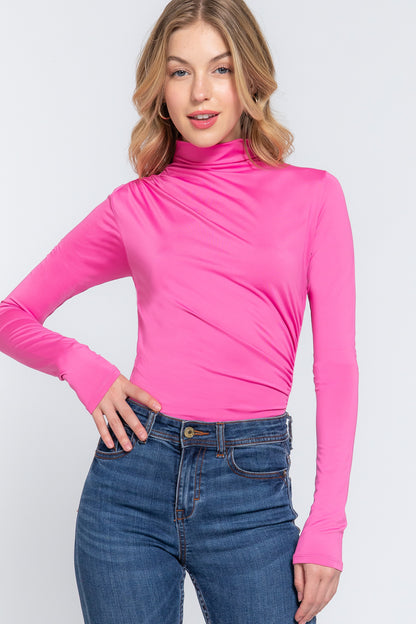 Long Slv High Neck Bodysuit