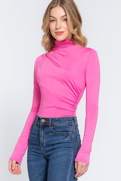 Long Slv High Neck Bodysuit