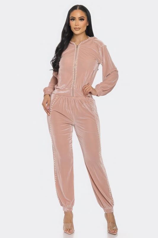 2- Piece Pearl Jogger Set