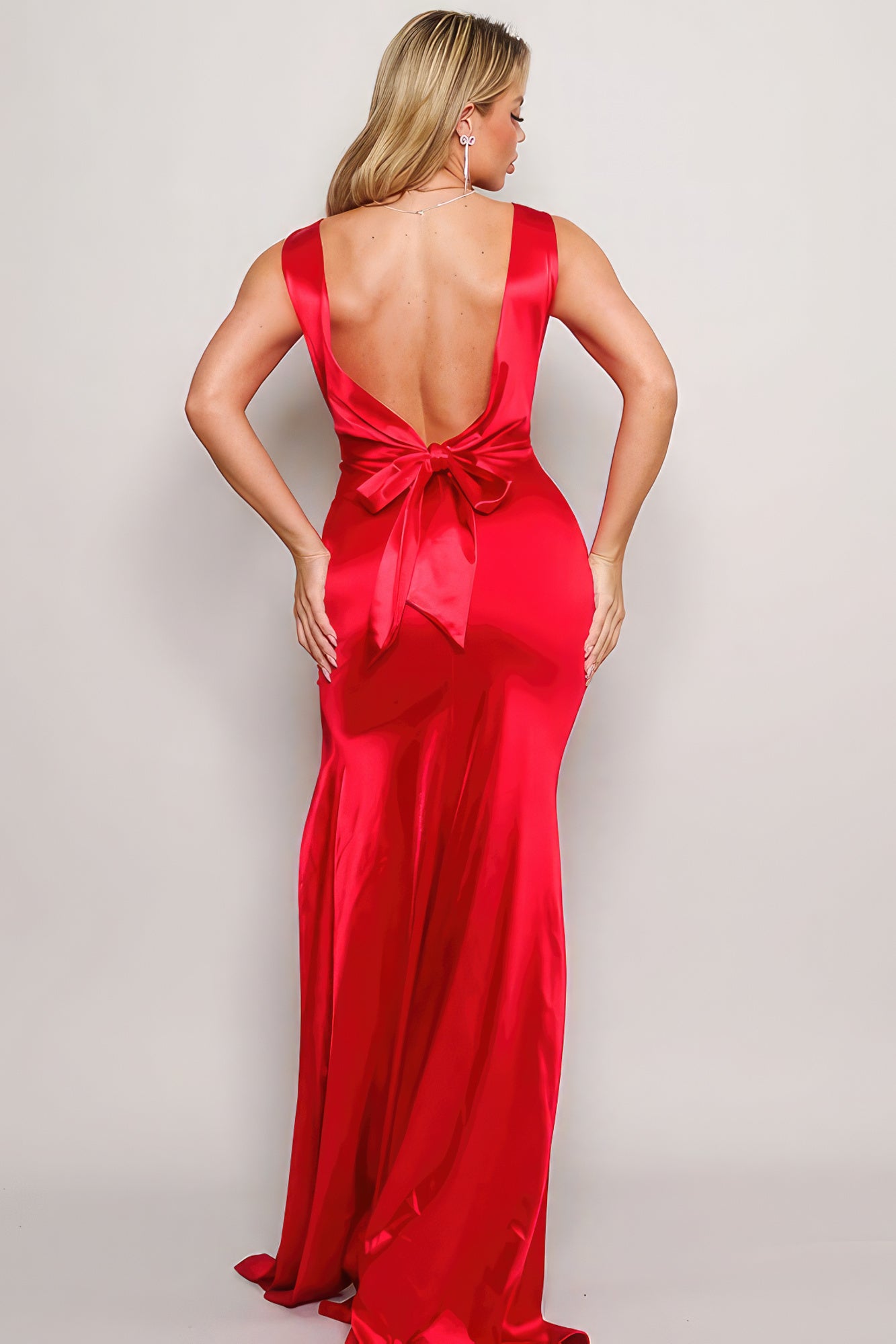 Bow Low Back Maxi Dress