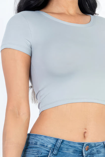 Roundneck Crop Top Tee