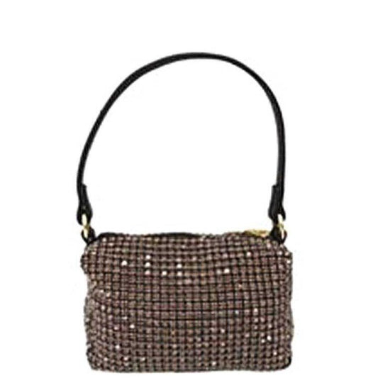 Fashion Chic Rhinestone Handle Clutch Bag - Cherry Angel